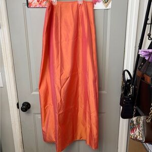 Jessica McClintock Orange Maxi Skirt